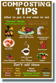 Composting Tips New Health Think Green Self Help Poster Compost Organic Gardening Tips Organic Horticulture