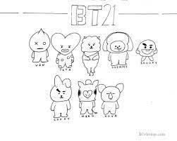 The ultimate christmas coloring pages for kids: Characters From Bt21 Coloring Pages Xcolorings Com