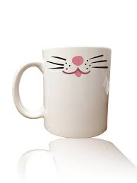 Coffee Mug White Cat Whiskers Hs0224 Etsy Mugs Diy Mugs Colorful Coffee