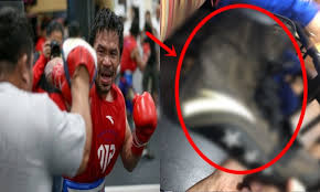 Manny pacquiao customized boxing shoes | anta and nike brands. Manny Pacquiao Actual Shoes For Match Against Broner Exposed