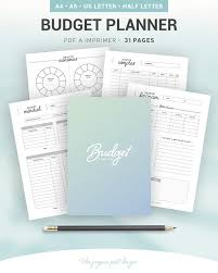 Budget Planner A Imprimer Pour La Gestion De Comptes Et Le Suivi Financier Mensuel Et Annuel Inserts Pour Organiseur De Vie A4 Et A5 In 2020 Budget Planner Budget Planner Printable Budgeting