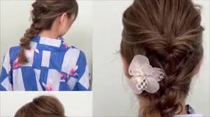 浴衣の髪型ミディアム編夏祭り自分でできる簡単なやり方ヘアアレンジ