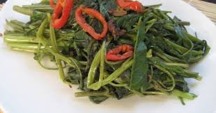 Spicy Stir Fried Kangkong Water Spinach With Belacan Shrimp Paste Recipe Smoky Wok Paste Recipe Water Spinach Asian Recipes