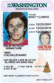 Birth certificate or birth record. Wa State Licensing Dol Official Site Id Card Designs