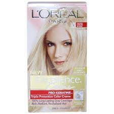 L Oreal Paris Excellence Creme With Pro Keratine Complex Lightest Ultimate Blonde Favorite Diy Blonde Grey Hair Coverage Loreal Hair Color Blonde Hair Color