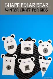 Shape Polar Bear Craft Easy Winter Craft For Kids Polar Bear Craft Bear Crafts Preschool Winter Crafts For Kids