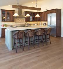 Dark brown and white for a luxurious the traditional look of the kitchen is magnified with the rustic wooden island and cabinet and the conventional look and shape of the stools. 75 Beautiful Farmhouse Kitchen With Dark Wood Cabinets Pictures Ideas August 2021 Houzz