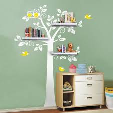 Pepiniere Mur Art Stickers Arbre Hibou Bebe Et Mere Mur Autocollant Amovible Etageres Pour Enfants Chambre Enfant Stickers Muraux Chambre Bebe Stickers Muraux