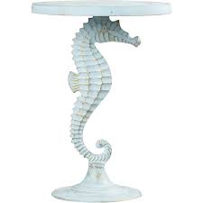 Tenesa Sea Horse Table Seahorse Persian Inspired Rug Coastal Decor