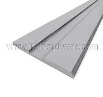 Threshold, 3" Wide Aluminum, 1/4" Height with Notch for Easy Flood Barrier  Installation