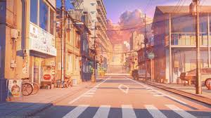 Tokyo Street Sunset Arseniy Chebynkin On Artstation At Https Www Artstation Com Artwork Ok9ry Anime Scenery Wallpaper Scenery Wallpaper Anime Scenery