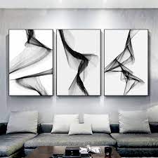 Set Of 3 Prints Framed Wall Art Geometric Abstract Black White Print Painting Prints On Canvas Large Wall Art Frames On Wall Abstract Pictures Framed Wall Art