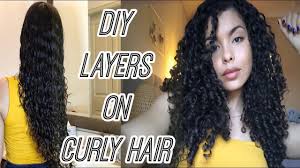 Popular hairstyles soft curly hairstyle for evenings. Diy Layers On Long Curly Hair Youtube