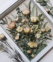 A gorgeous acrylic bouquet display case with mirrored base to show off your wedding bouquet and accessories. Wedding Bouquet Shadow Box Pressed Flower Shop