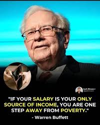 Josh JoshRincon Rincon @joshrinconn "IF YOUR SALARY IS YOUR ONLY SOURCE OF  INCOME, YOU ARE ONE STEP AWAY FROM POVERTY." -Warren Buffett