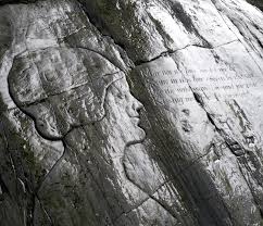 rock carvings & the mystery lady ...
