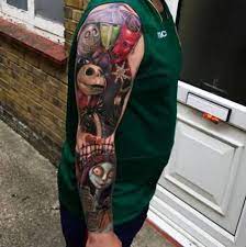 22 Ideas Tattoo Disney Sleeve Ideas Nightmare Before Christmas Christmas Tattoo Nightmare Before Christmas Tattoo Tattoo Nightmares