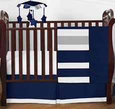 Welcome your new baby with baby bedding for girls and nursery bedding for boys from trend lab. Navy And Grey Stripe Baby Boy Girl Nursery Crib Bedding Set By Sweet Jojo Designs 4 Pieces Blue Gray And White Gender Neutral Only 139 99