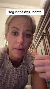 UPDATE- Frog in the wall! #momlife #frog #standoff #rescue #momsoftiktok  #fyp