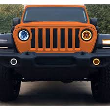 Cjponyparts.com has been visited by 10k+ users in the past month Jeep Wrangler Jl Gladiator 4 Inch Fog Lights W White Drl Halo Amber Turn Signal