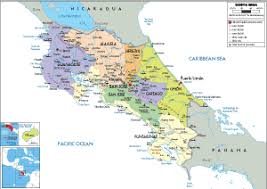 Top 10 destinations in costa rica; Costa Rica Map Physical Worldometer