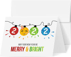 Paste the blank chart paper upon the other side of the paper. Amazon Com 2022 Merry Christmas Happy New Year Holiday Greeting Cards Blank Fold Over Cards Envelopes Funny Emoji Cards For New Year S Gift Presents 25 Per Pack