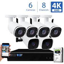 Gw Security 8 Channel 4k Color Night Vision Audio Security Camera System 8ch 4k Nvr With 4 X 4k Bullet Security Cameras 2 4k Wifi Bullet Security Cameras Video Surveillance