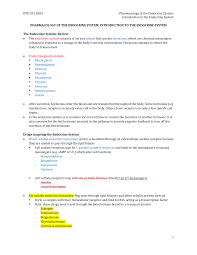 Lecture Notes Lecture 1 5 Endocrine Hth Sci 2h03 Introductory Studocu