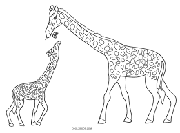 Giraffe and baby coloring page. Free Printable Giraffe Coloring Pages For Kids
