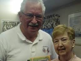 Hopewell Twinning Assoc. presents Judy Karnes with copy of special cookbook