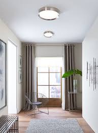 Shop The Bespin Flush Mount By Sean Lavin In Satin Nickel Circa Lighting Living Room Ceiling Ceiling Lights Living Room Low Ceiling Lighting