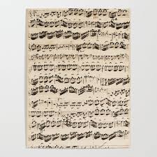 Maybe you would like to learn more about one of these? Johann Sebastian Bach 1685 1750 Original Music Sheet Poster By Alexandra Arts Society6