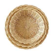 Collapsible foldable bamboo fruit basket folding wood stand display bowl trivet. Fruit Bowl Set Of 3 Wicker Fruit Basket Bread Tray Kingwillow Buy Online In Andorra At Andorra Desertcart Com Productid 41280906