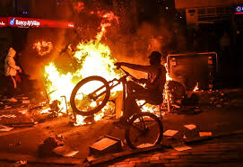 A riot (/ˈraɪət/) is a form of civil disorder commonly characterized by a group lashing out in a violent public disturbance against authority, property, or people. Colombian Capital Bogota Explodes In Anti Police Riots After Tasered Man Dies South China Morning Post