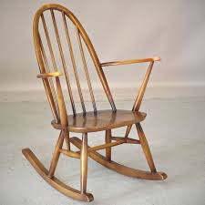 This Is A Small Rocking Chair In Elm Beech By Ercol The Seat Is Made From Planks Of Solid Elm With A Saddle Seat Sh Small Rocking Chairs Rocking Chair