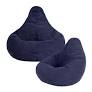 icon Kids Dalton Corduroy Bean Bag Chair Navy Blue Childrens Bean Bags - 15
