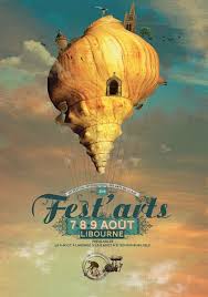 affiche festival fest arts aout 2014 libourne france affiche festival art plastique art