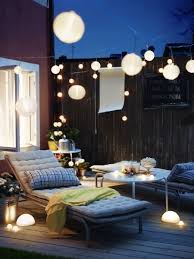Decorative Lighting Terrace Design Ikea Outdoor Small Terrace