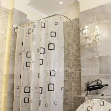 You can pick one that complements the decor of your bathroom. Affordable L Shaped White Shower Curtain Rod No Punch