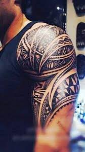 This tribal tattoo that spread throughout the shoulder, upper chest and full arm have multiple elements of significance. Tattoo Tribal Shoulder Upper Arm Elegant Arts Tattoo