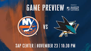 Game Preview Islanders At Sharks