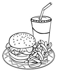 Junk Food Coloring Pages Fast Food Coloring Sheet Food Coloring Pages Coloring Pages For Kids Coloring Pages