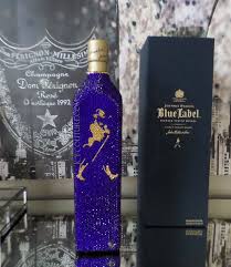 Collectors Item Icy Couture Crystal Bottle Of Johnnie Walkers Blue Label Whisky