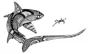Tattoo shark tattoo tattoos animal tattoo animal tattoos ocean tattoos shark tattoos sharks shark week. Uncolored Ornate Shark Tattoo Design By Marbleck Tattooimages Biz