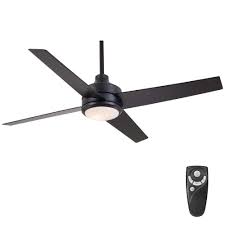 48 matte black 5 blades flush mount ceiling fan with remote and light kit industrial fans by flint garden inc. Pin On Powell