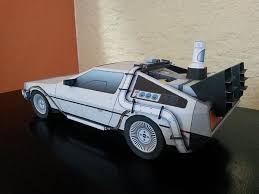 Back To The Future Delorean Time Machine Diy 3d Papercraft Etsy In 2020 Delorean Delorean Time Machine Paper Crafts
