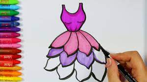 ¿te gustaría crear tu propio diseño del vestido de cenicienta? Como Dibujar Vestido Purpura Pagina Para Colorear Libros Para Colorear Como Dibujar Y Colorear Youtube