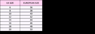 us euro clothing and shoe size conversion chart