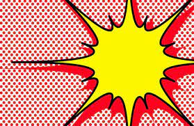 Retro pop art background with sunbeam, dots on yellow background and the sun`s rays , vector illustration. Dotted Retro Pop Art Wallpaper Mural Hovia