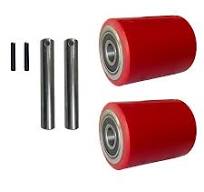 APOLLO Pallet Jack/Truck Wheels, Load Wheel 3'' x 3.7'', A Pair of Pallet  Jacks PU Wheel Full Set, with Sealed Precision Bearings, ID 0.78 inch: ...
